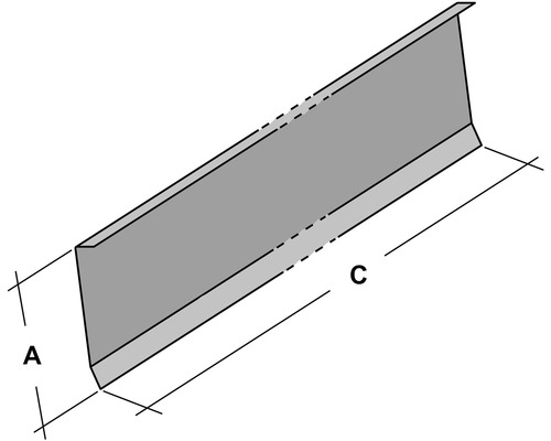 PRECIT Aluminium Kapstrip 1000 x 60 mm