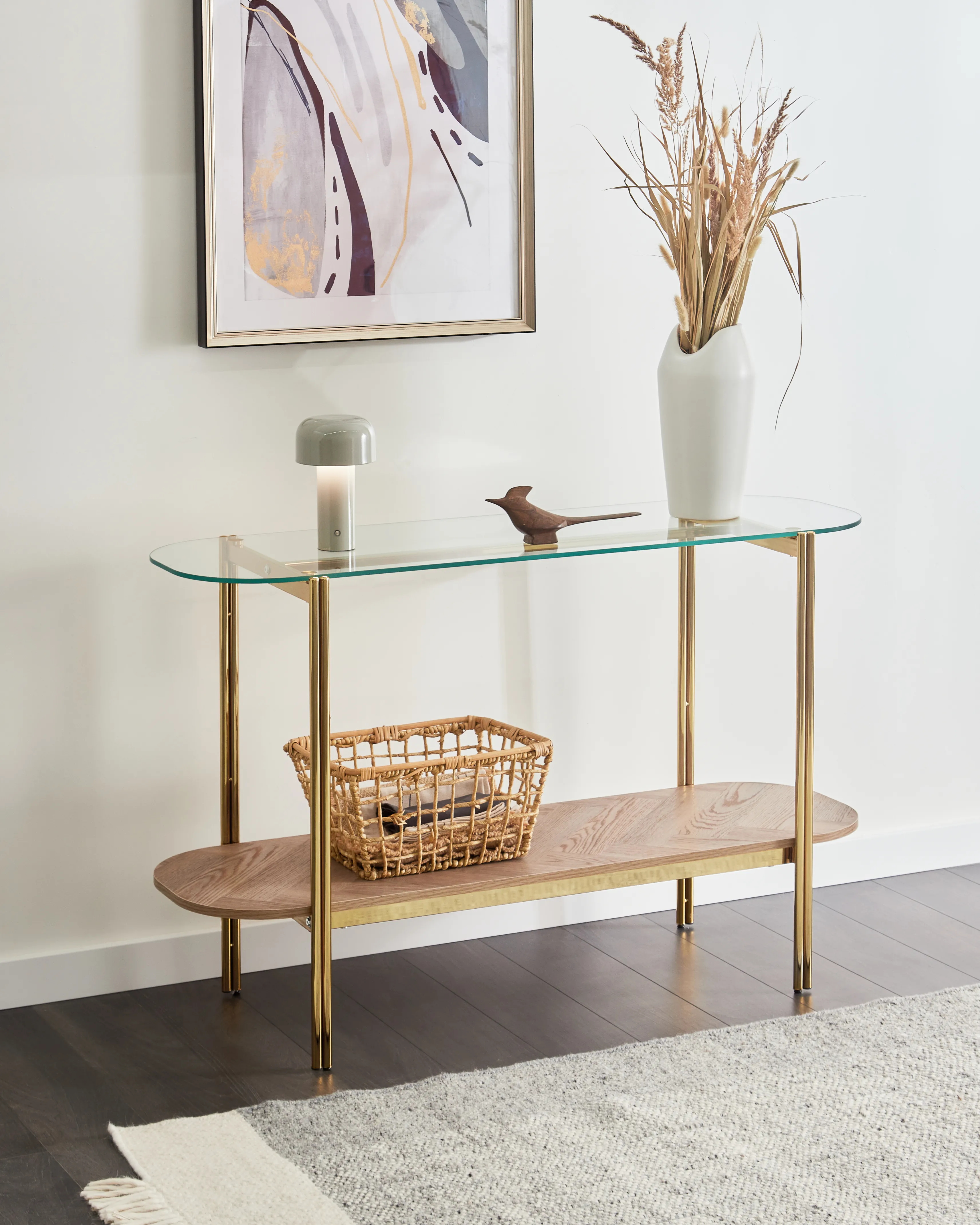 Sidetable LOVELL Veiligheidsglas Goud