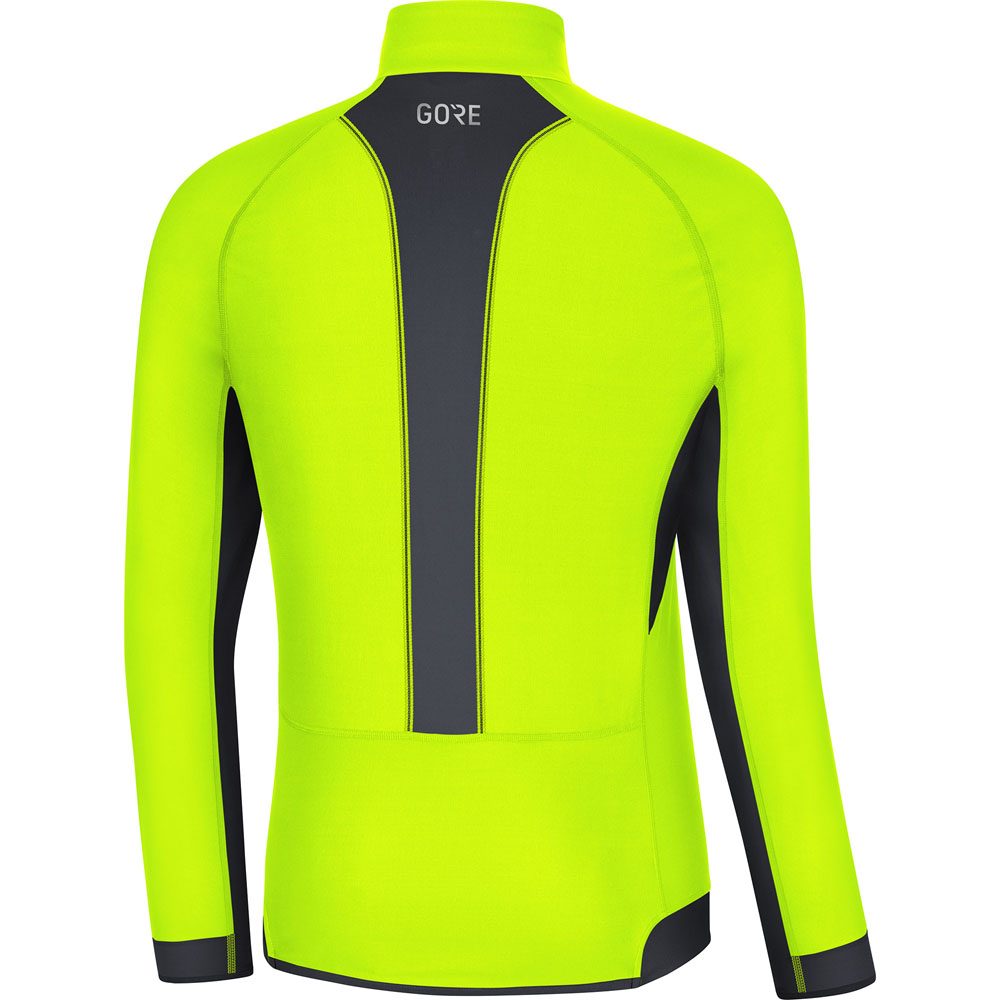 GOREWEAR R3 Partial Gore® Windstopper® Laufshirt Herren neon yellow black