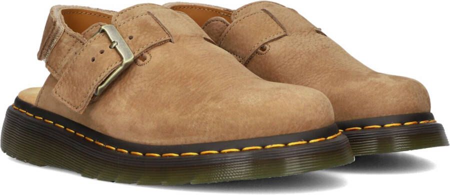 Dr. Martens Patchwork Leren Sandalen met Riptape Straps Beige Heren