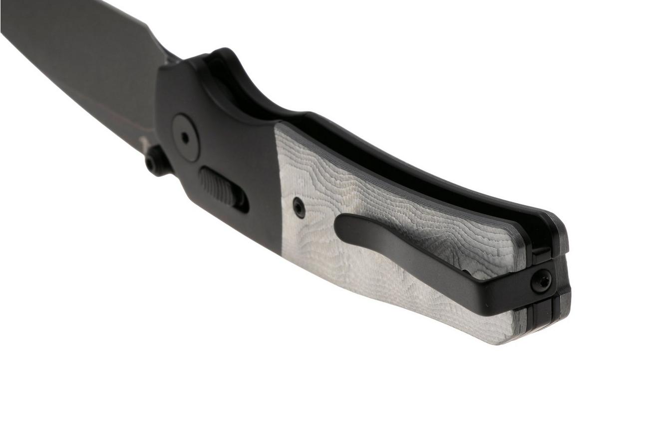 QSP Knife Vault QS157-E2 Blackwashed 14C28N, Aluminium Foil G10, zakmes, Jacob Lundquist design