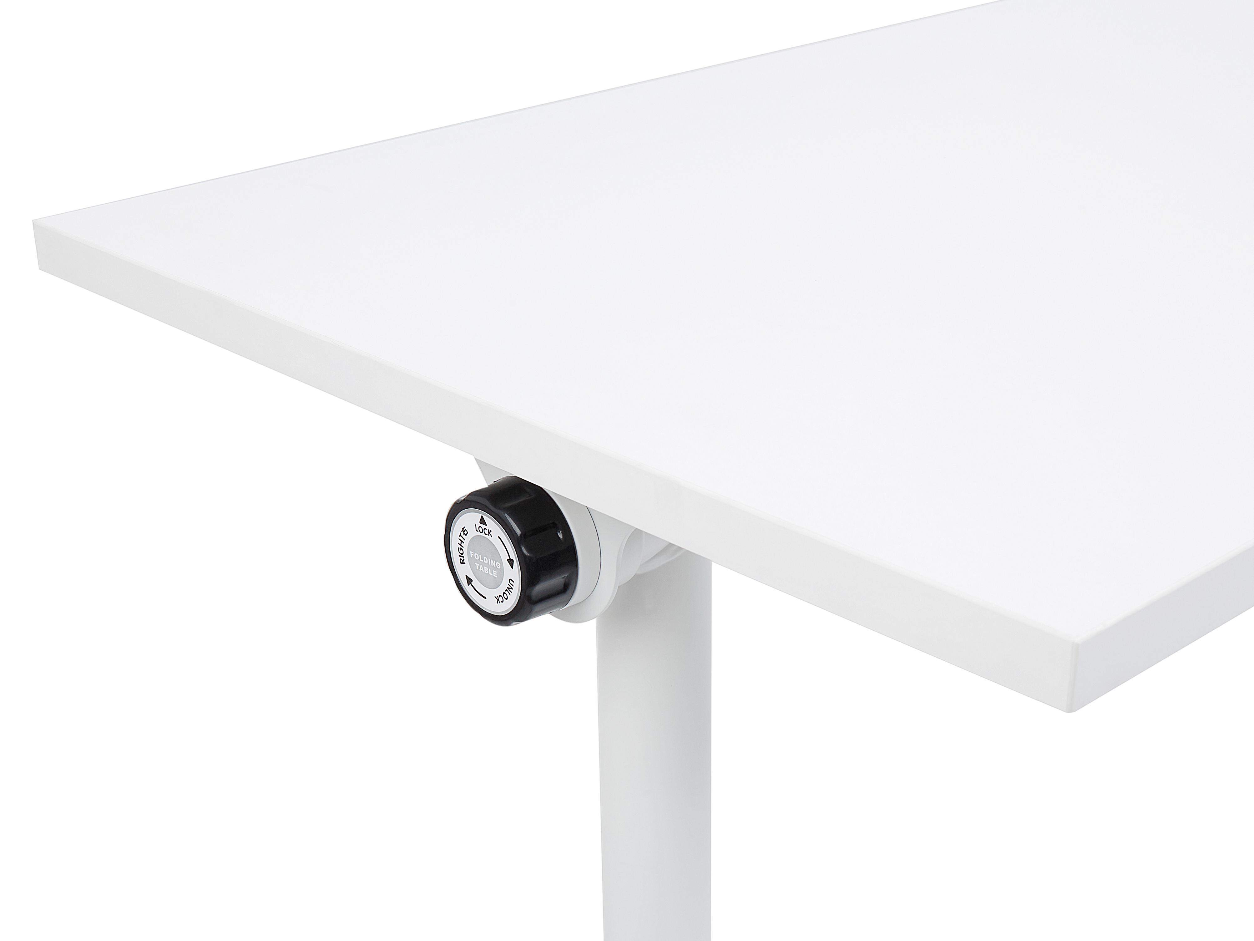 Inklapbaar bureau BENDI Wit 180 cm 60 cm met wielen
