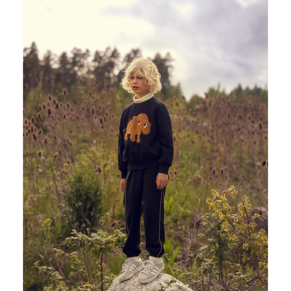 Køb Mini Rodini Black Mammoth Chenille Sweatshirt