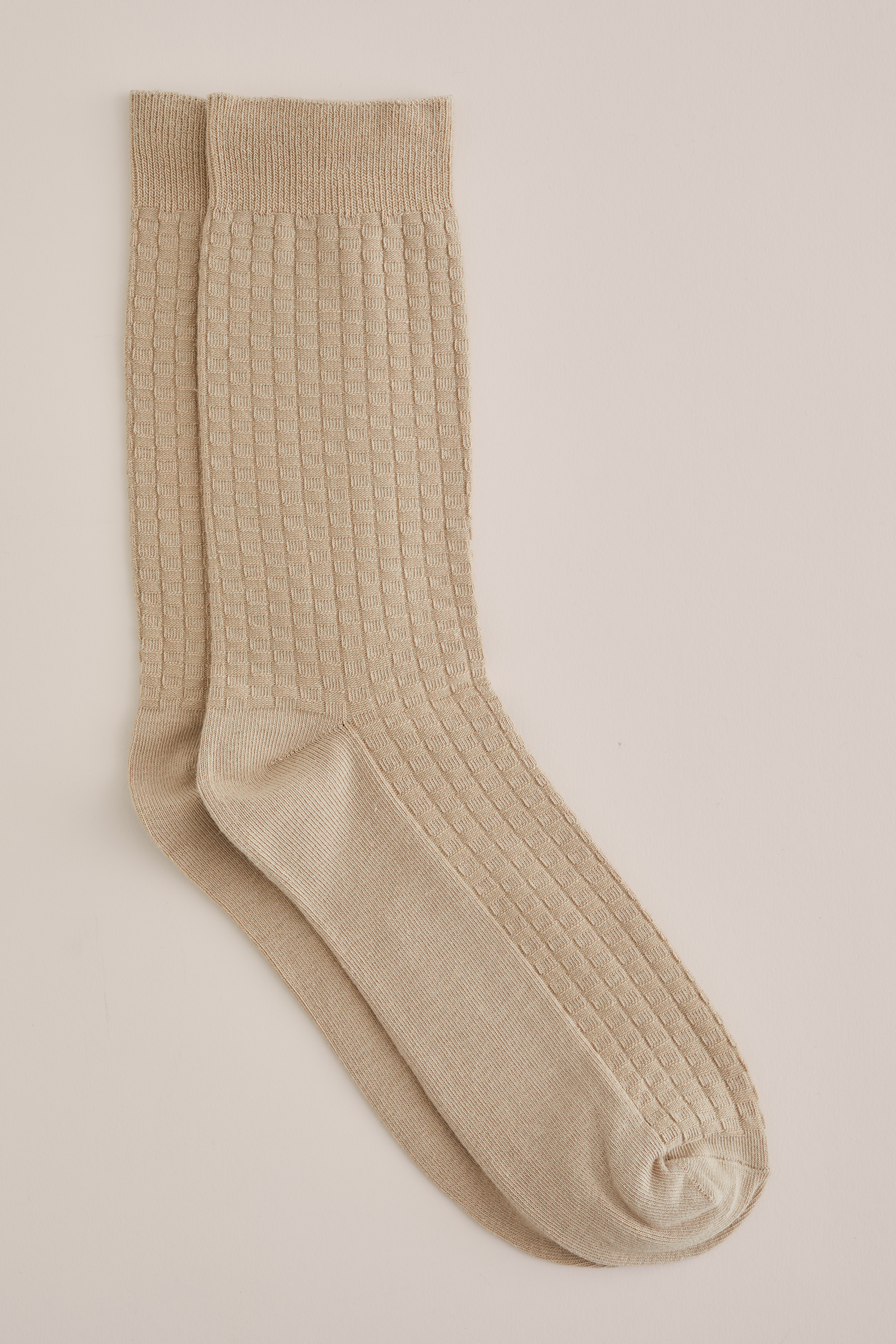 sokken met structuur WE Fashion Beige