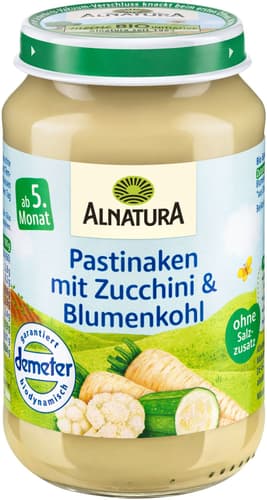 Alnatura BIO Pastinaken mit Zucchini, Blumenkohl