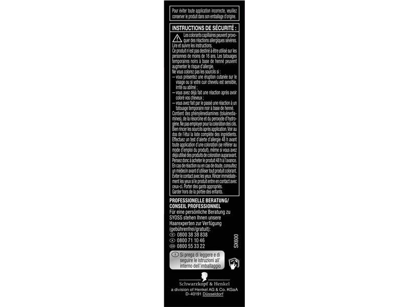 Syoss Augenbrauenfarbe 1-1 Schwarz Dauerhafte Augenbrauenfarbe mit Anwendungsbürste