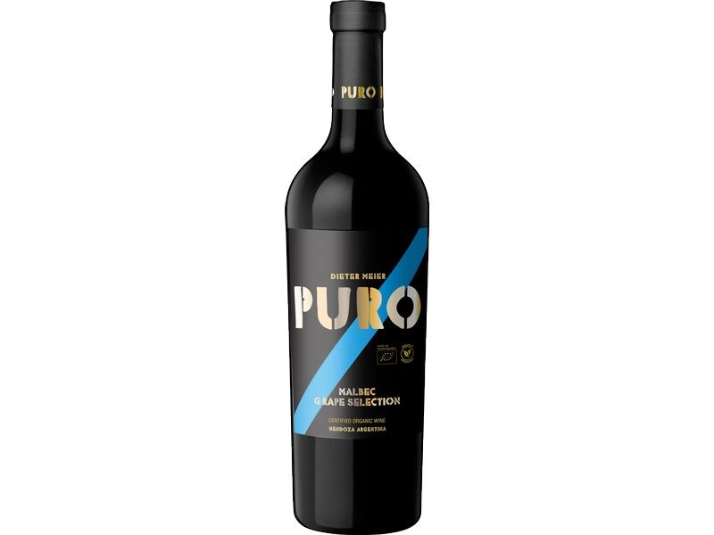 Dieter Meier Puro Grape Selection 0.75 l Klassischer Rotwein im Bouquet, komplex, mit Zedernholz, Graphit, darin eingebettet auch dunkle Früchte, Malz, Schwarztee