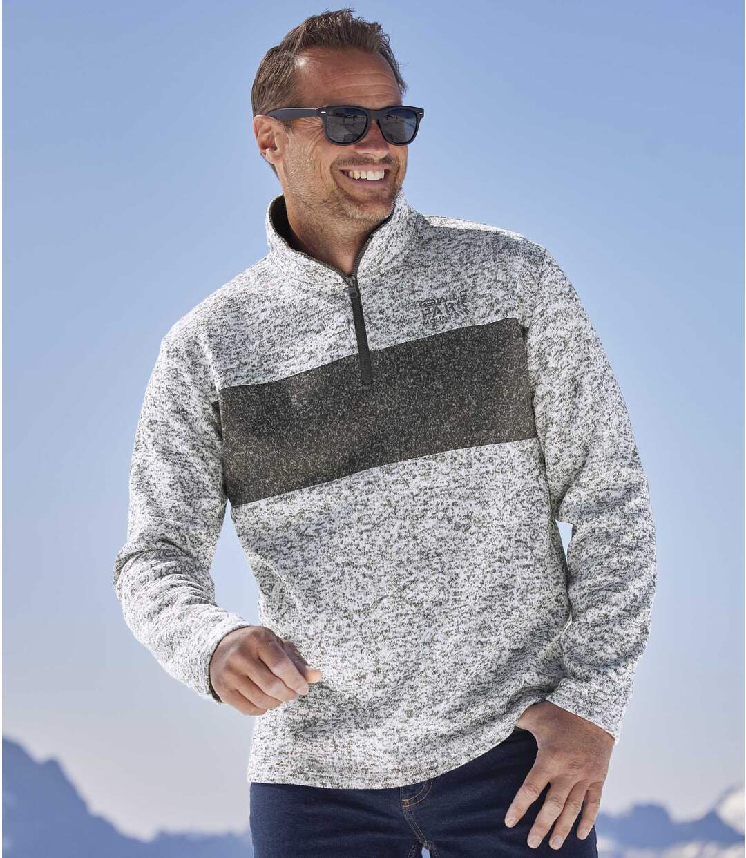 Lot de 2 Sweats Molleton Chiné Rocheuses