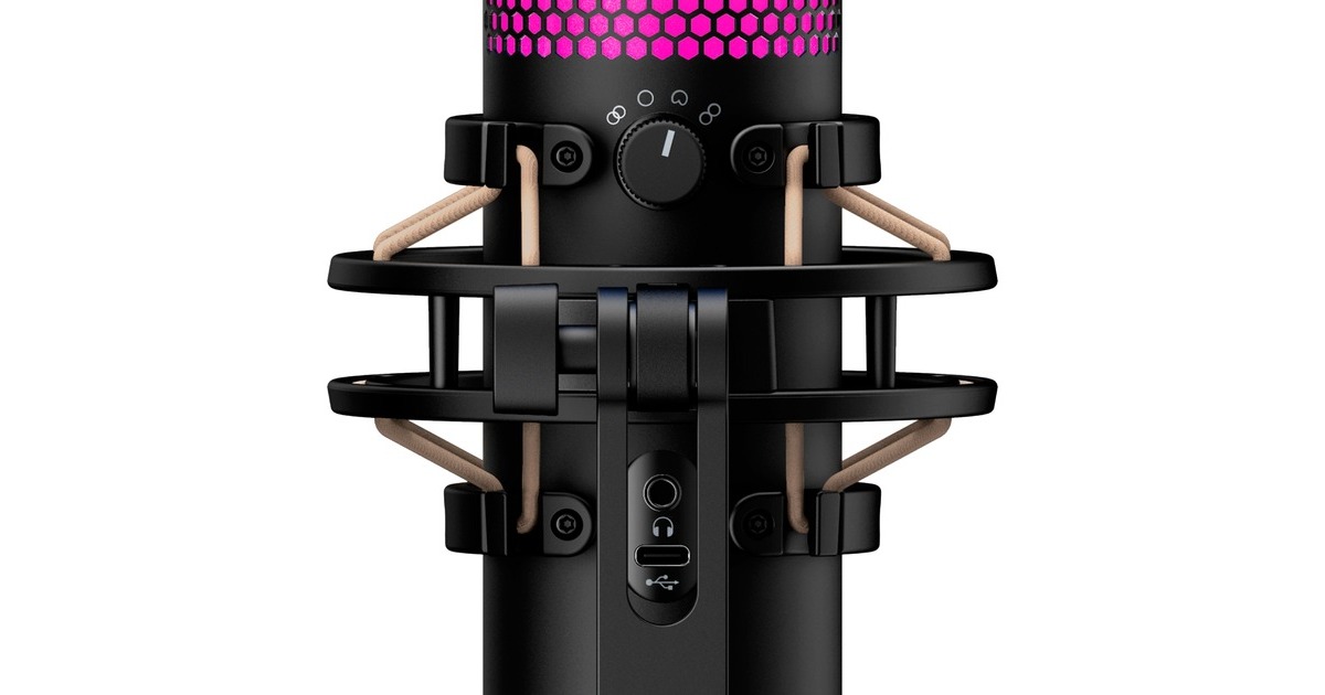 HyperXQuadCast S microfoon  (Zwart, RGB led)