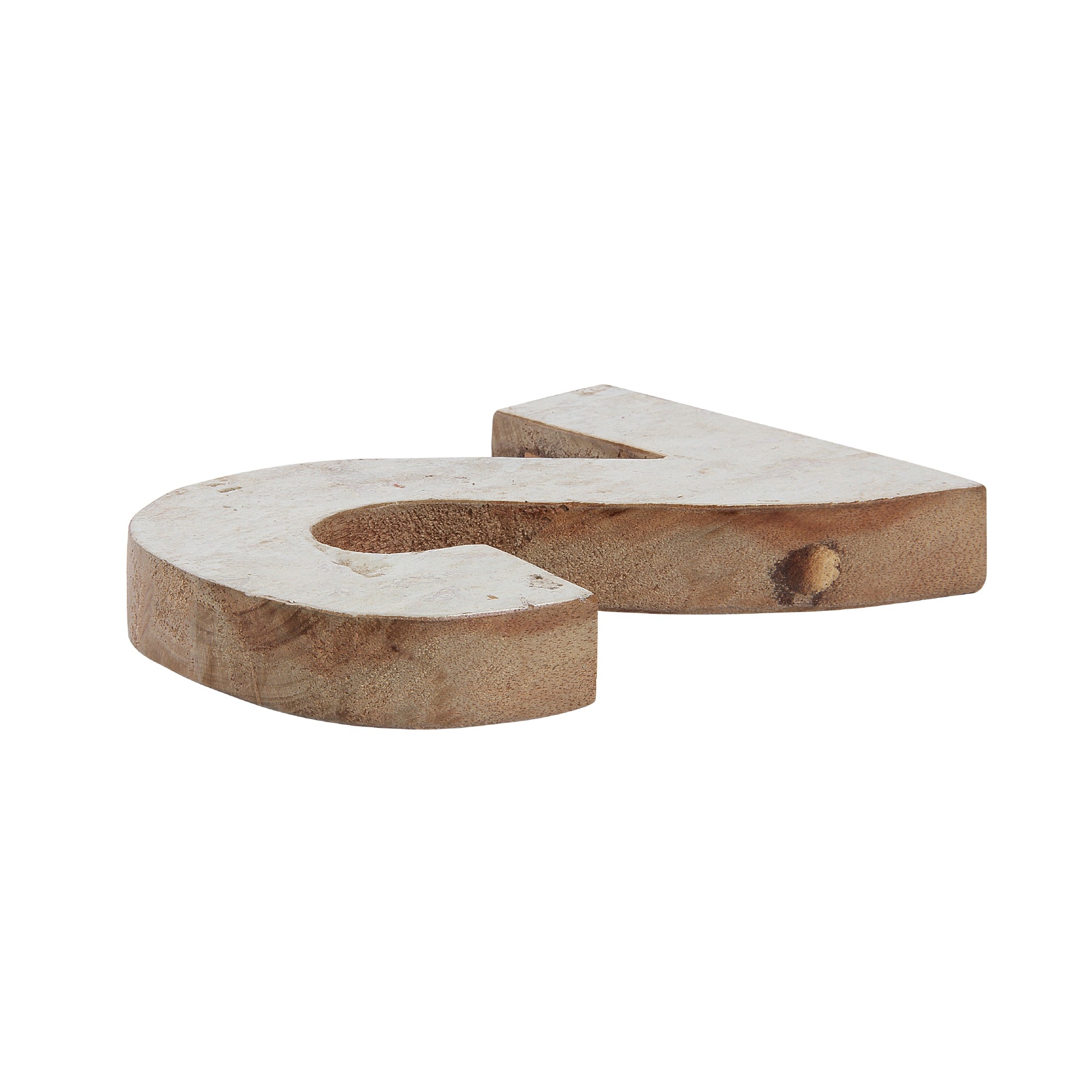 Holzziffer '2', multicolor, T 2,5 cm, B 13 cm, H 19 cm von fischer's lagerhaus