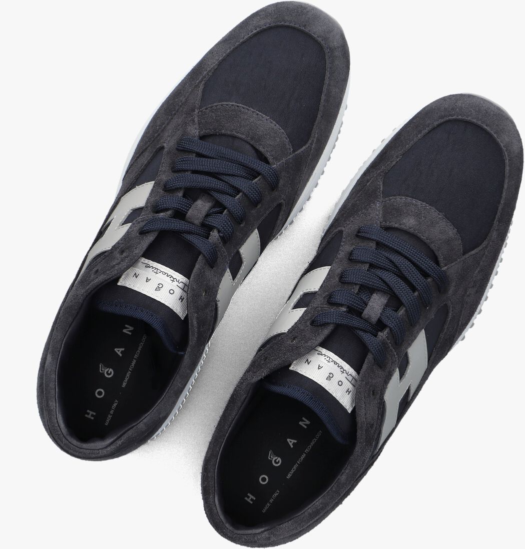 blauwe hogan lage sneakers interactive allacciato