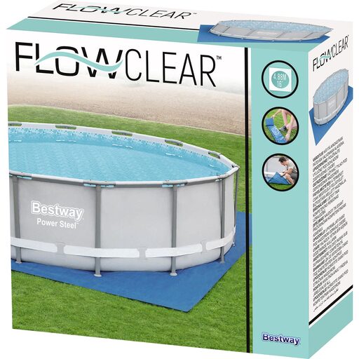 Capa de proteção para piso de piscina Bestway 488 x 488 cm