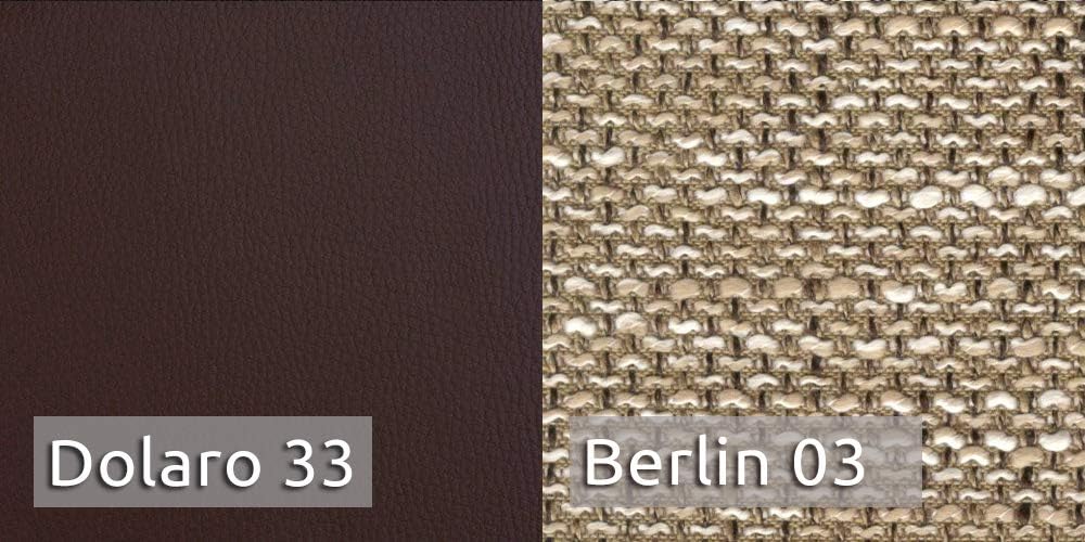 Ecksofa Lord mit Regal und Schlaffunktion - Sofa mit Bettkasten, Schlafsofa, Polsterecke, Couch L-Form, Couchgarnitur, Sofagarnitur (Braun + Beige (Dolaro 33 + Berlin 03), Ecksofa Rechts)