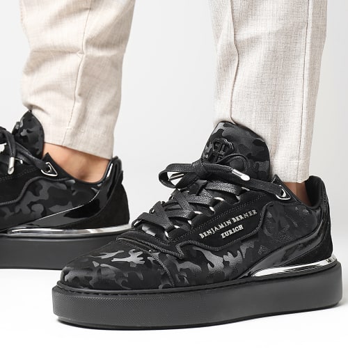Baskets Raphael Low Top Reflective Camouflage All Black