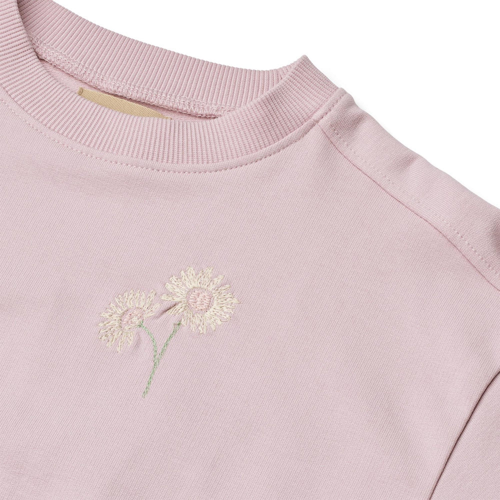 Køb Wheat Lavender Mist Sweatshirt L/S Embroidery Eliza