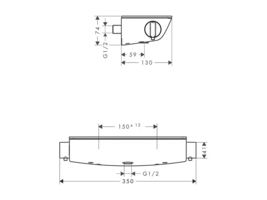Mitigeur douche thermostatique HANSGROHE Ecostat Select EcoSmart chromé + nettoyant Briochin