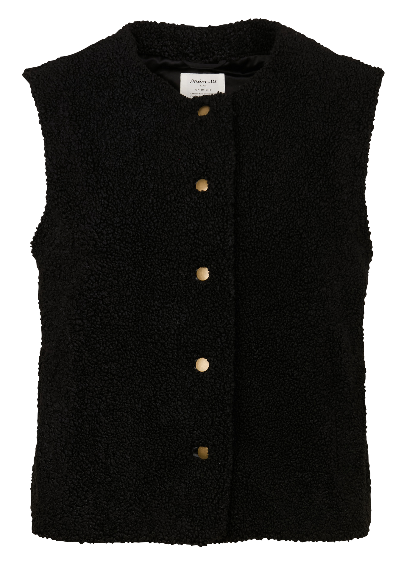 BROOKLYN - Gilet polaire col rond | Noir