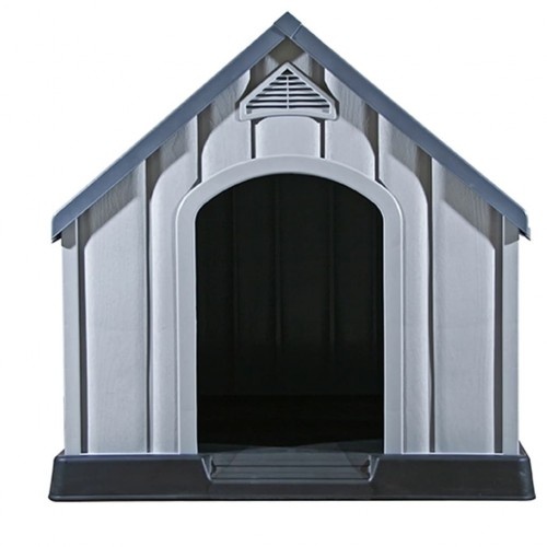 canil externo cinza vidaxl para cães