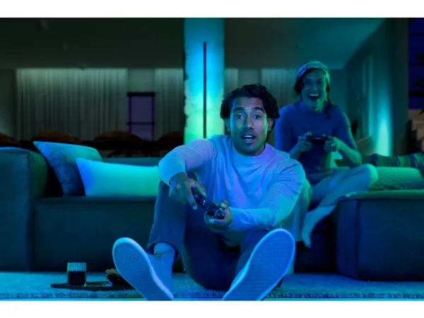 Philips Hue White and Color Ambiance Gradient Signe - Gulvlampe - LED - 29 W - 16 millioner farver/varmt til køligt hvidt lys - 2000-6500 K - sort