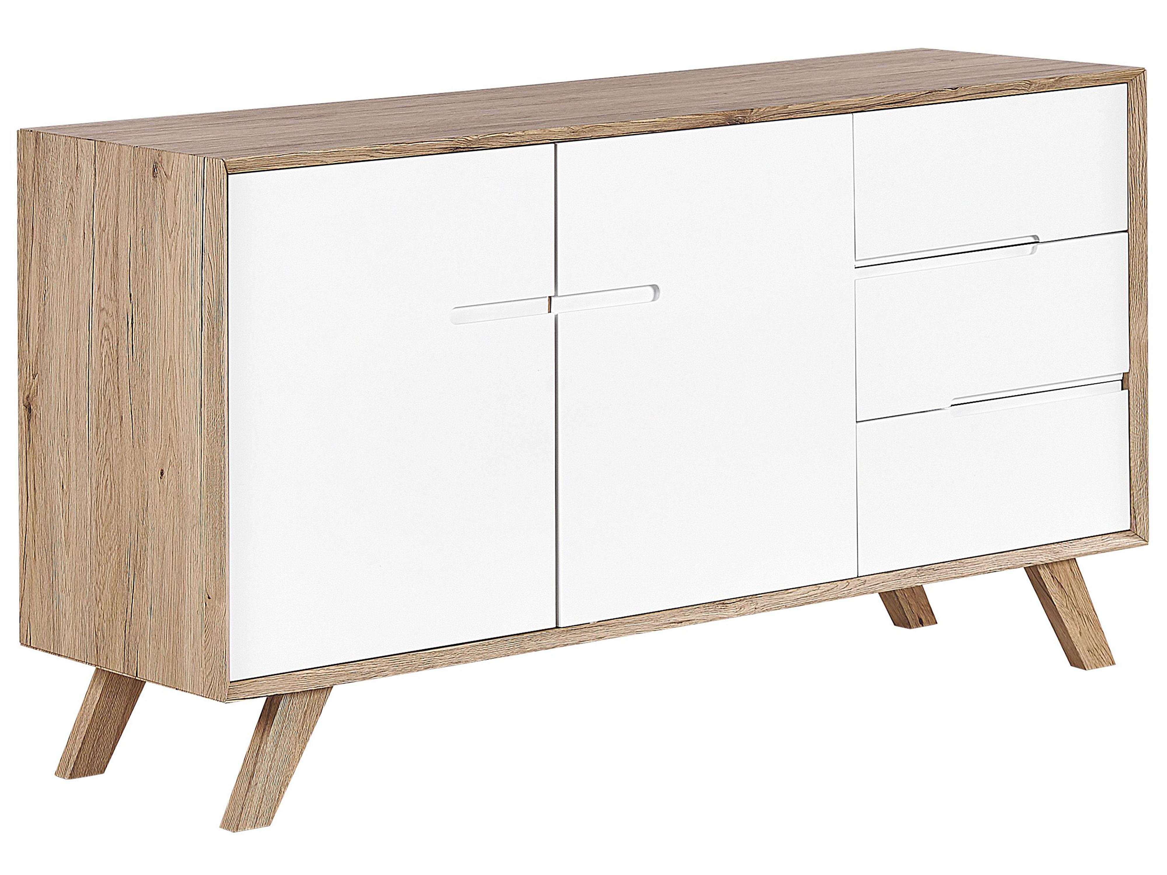 Dressoir met 2 deuren FORESTER Bruin/wit