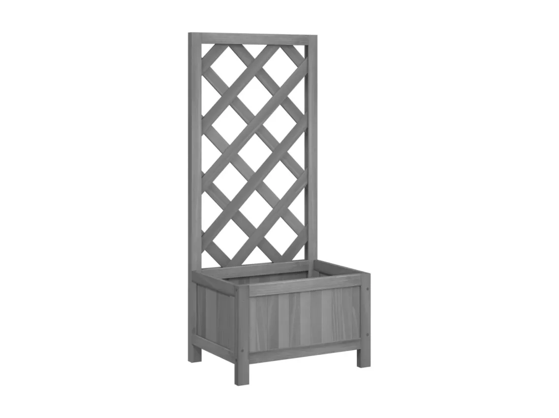Jardinière bac lit surélevé bois marron 40 x 30 x 90 cm 02_0038324