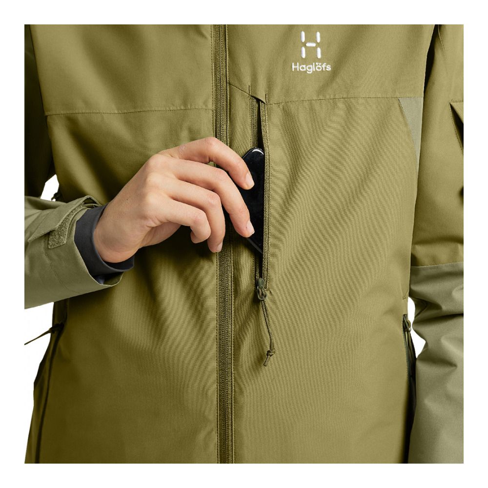 Haglöfs GONDOL INSULATED - Veste ski Femme thyme green/olive green