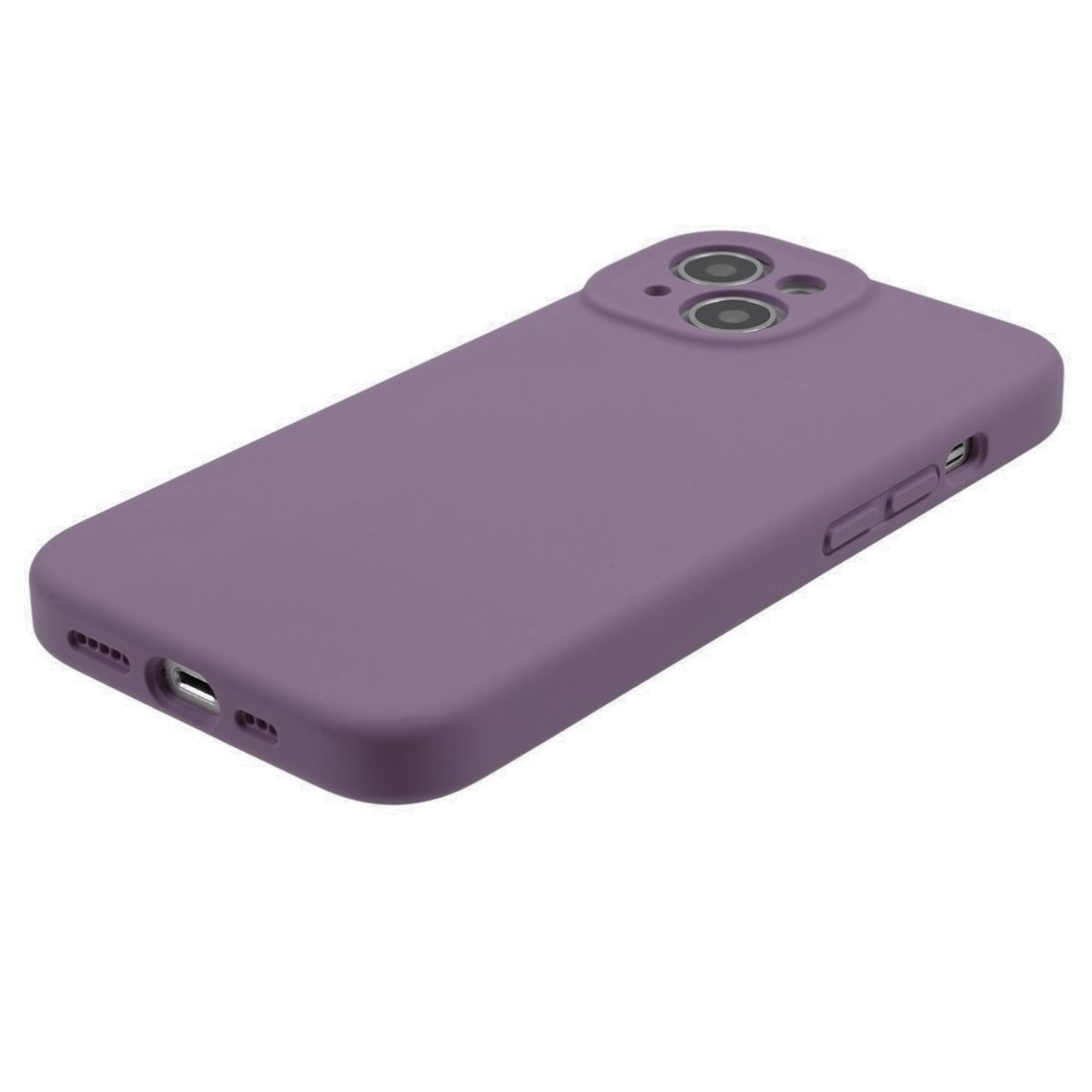 iPhone 15 Silikon Case Hülle mit Kameraschutz - Violett