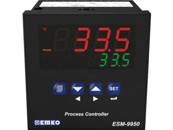 Emko ESM-9950.2.20.1.1/00.00/0.0.0.0 2-punkt, P, PI, PD, PID Universalregulator Pt100, L, J, K, R, S, T, B, E, N, C -200 til 1700 °C Relæ 5 A (L x B x H) 88 x