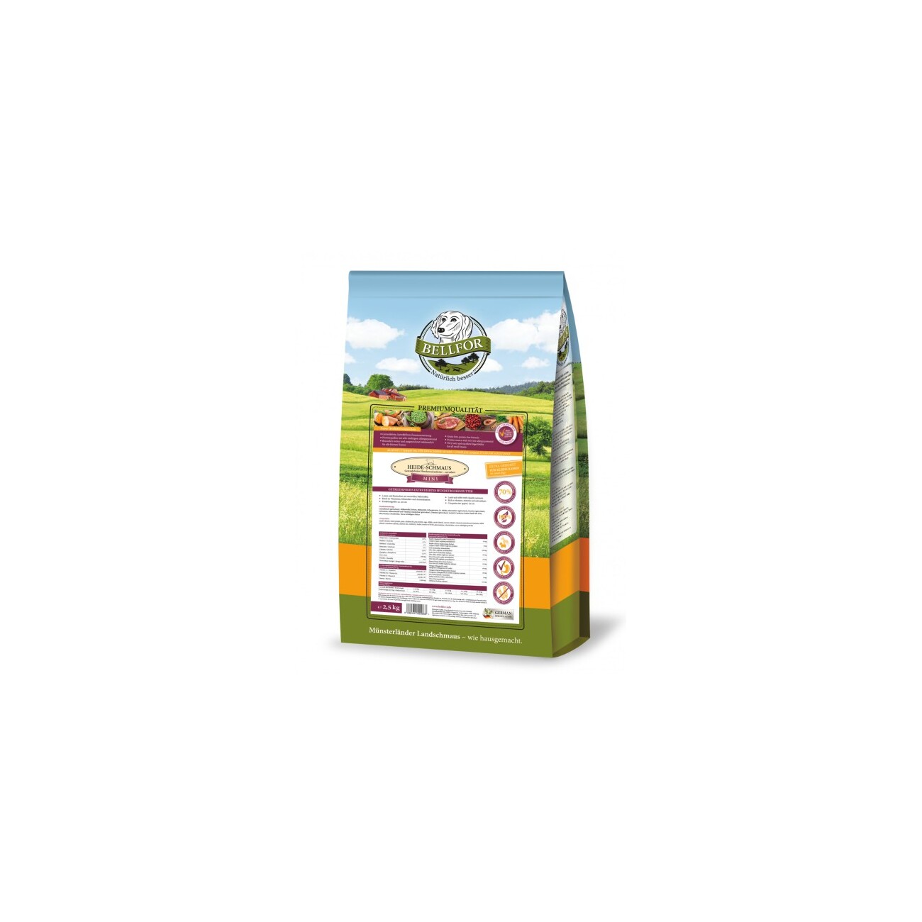 Bellfor Trockenfutter mit Lamm und Kaninchen - Heide-Schmaus Mini - 2,5 kg