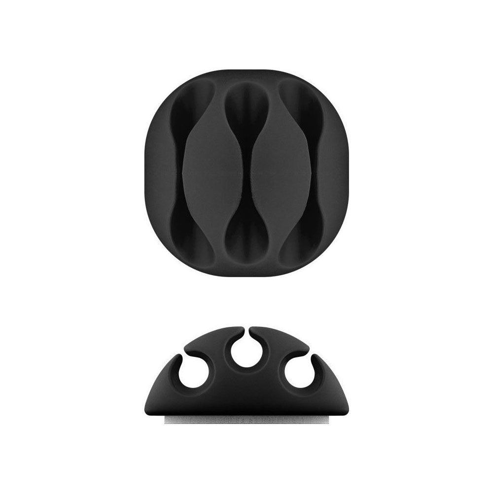 (5er Set) selbstklebende Kabelhalter / Clips / Klemmen - Schwarz