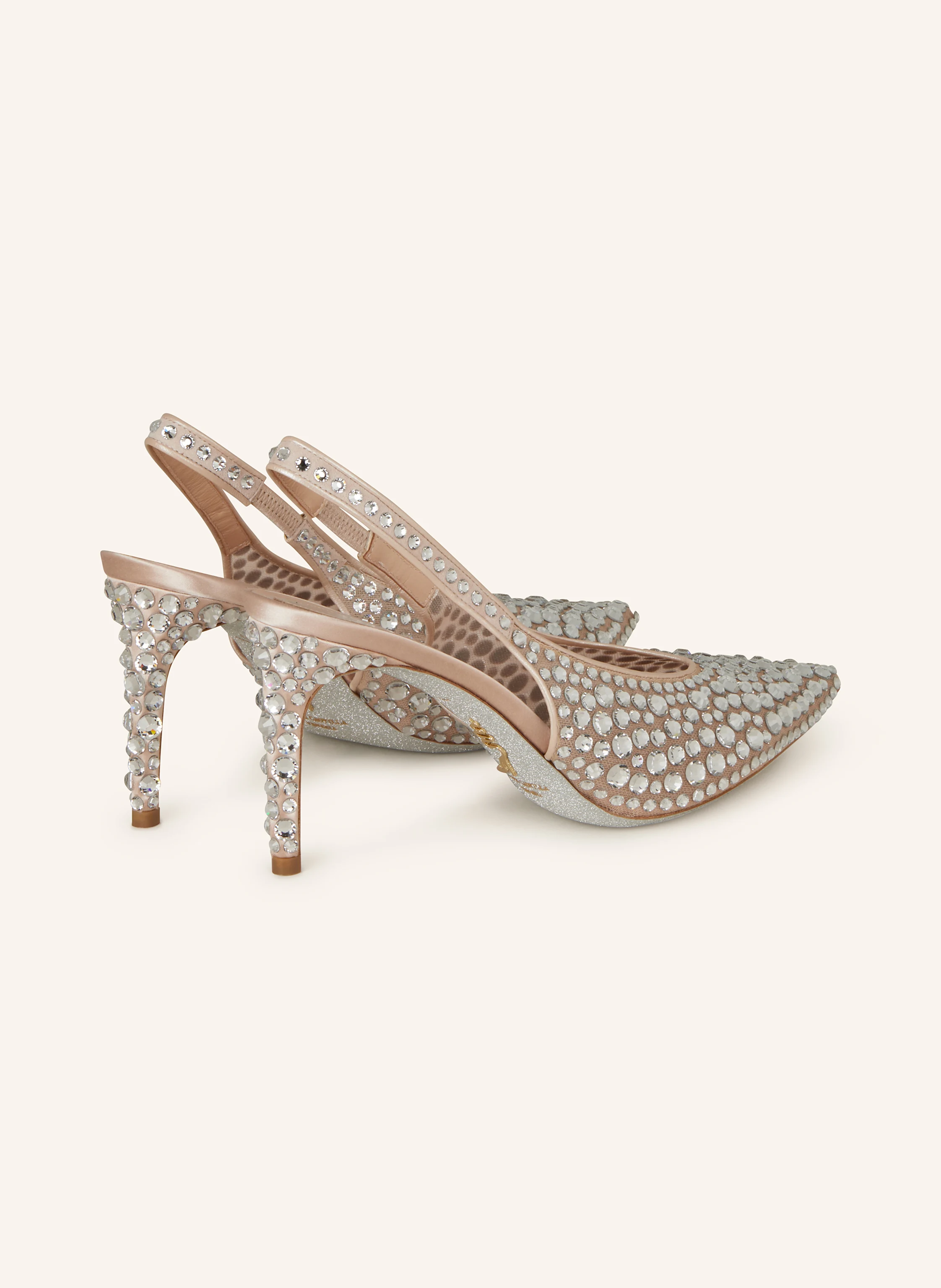 RENE CAOVILLA Slingpumps mit Schmucksteinen