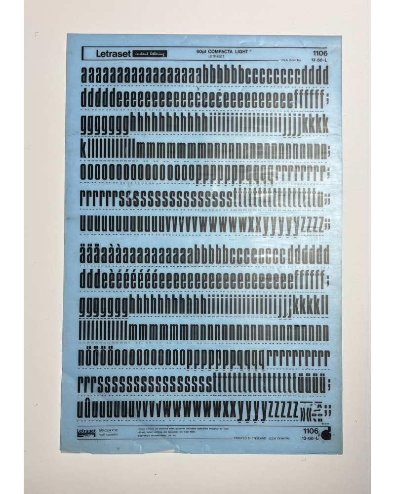 letraset-1106- COMPACTA LIGHT - 60pt