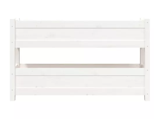 Jardinière bac lit surélevé bois blanche 112 x 25 x 66 cm 02_0037399