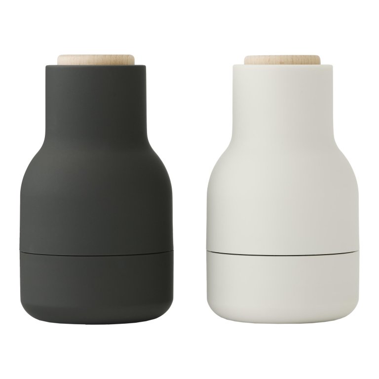 Audo Copenhagen Bottle Grinder Small peper- en zoutmolen set van 2 Ash/Carbon