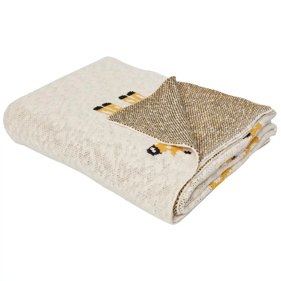 CHILARI - Kinderdeken - Beige - 130 x 170 cm - Katoen