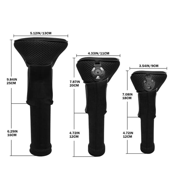 INF Golfkøllehodedeksler for UT, fairway wood, driver 3-pack