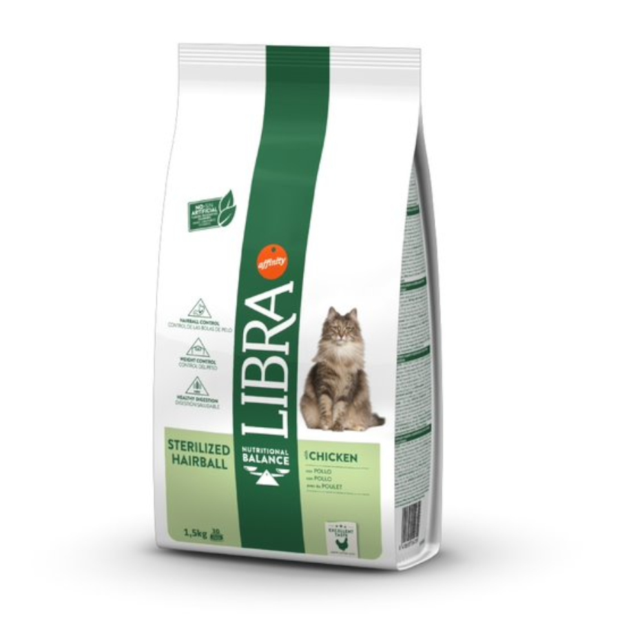 Libra Alimento Esterilizado para Gatos com Frango para Eliminar Bolas de Pelo