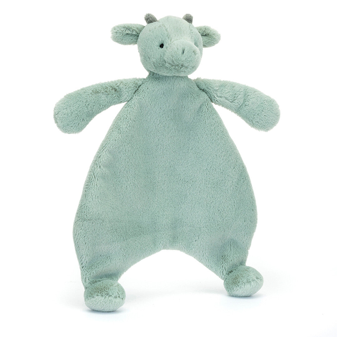 Jellycat knuffeldoek draak bashful black&cream