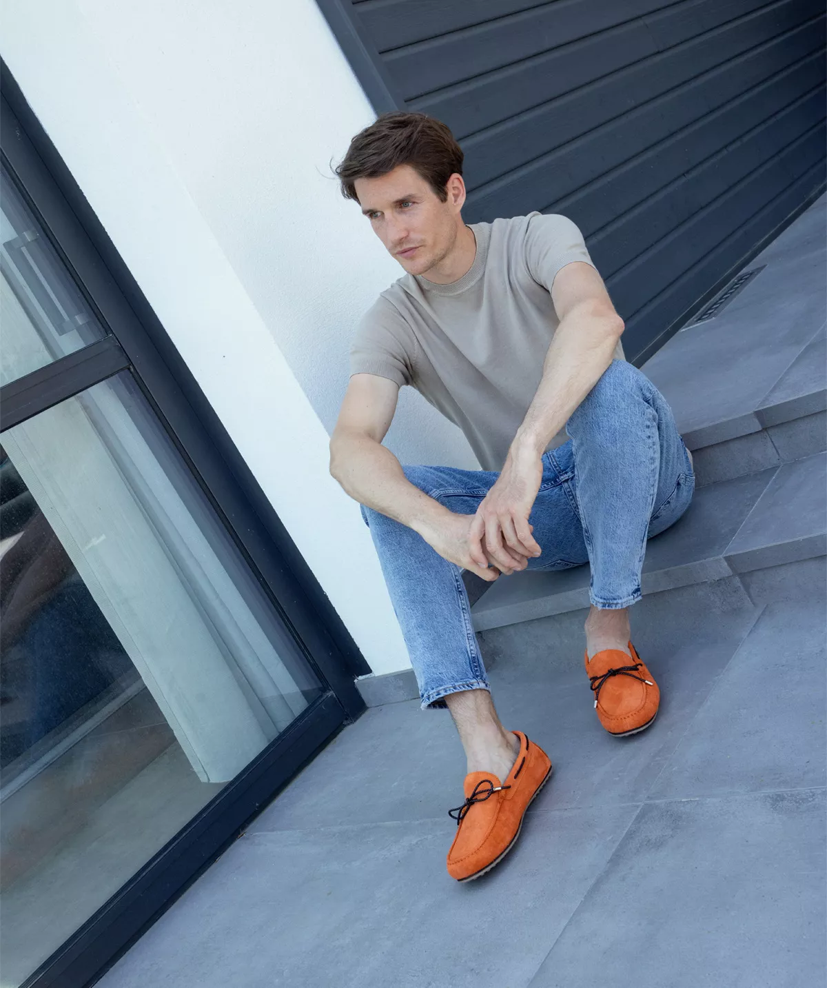 Mocassin CANCUN Daim Orange