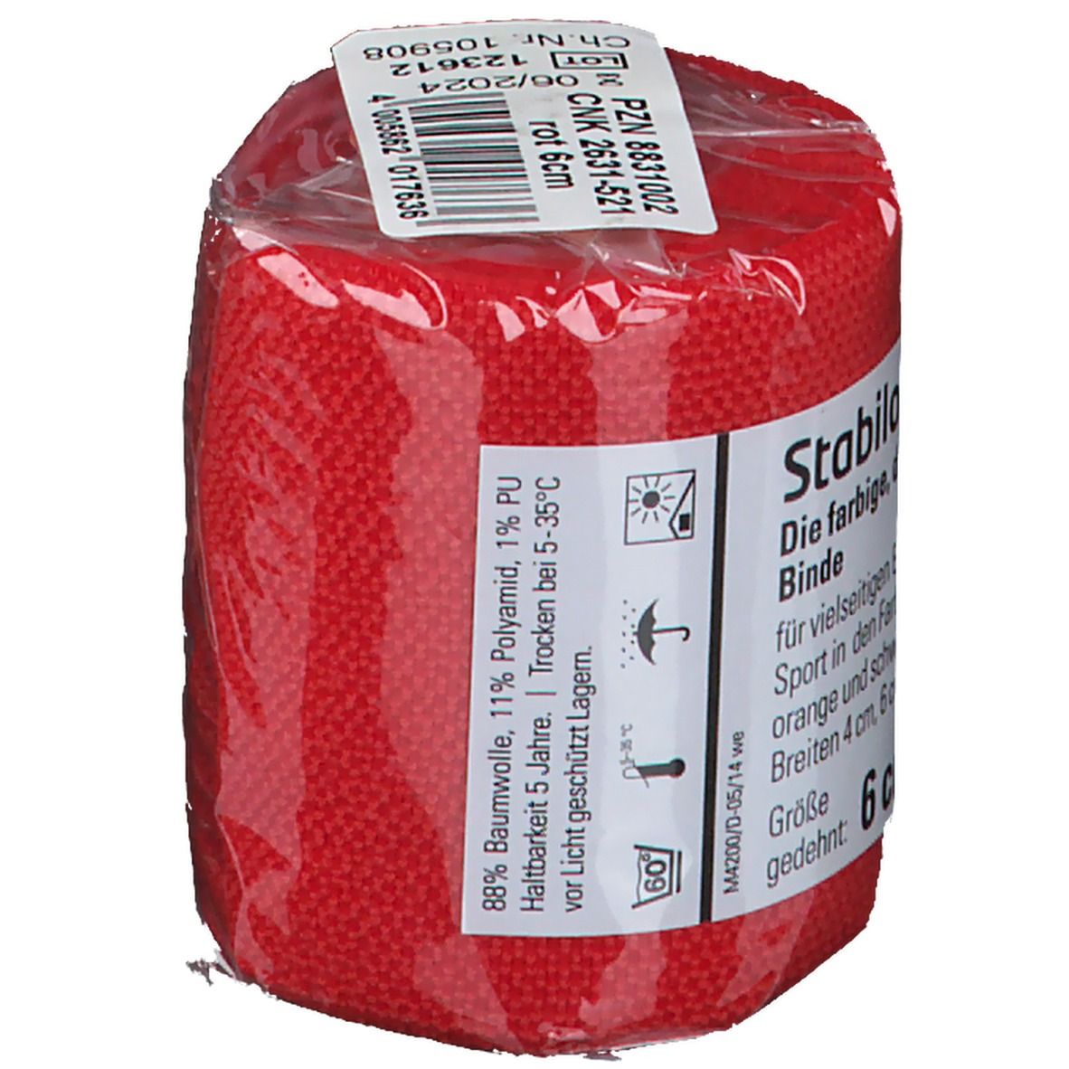 BORT StabiloColor® Binde 6 cm rot