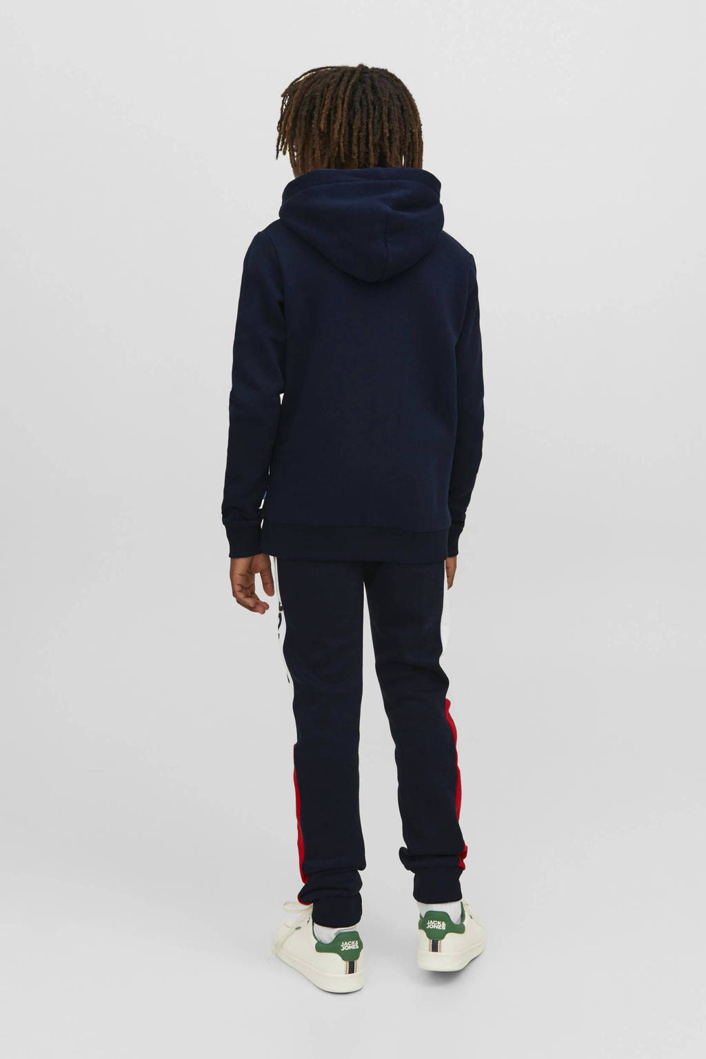 JACK & JONES hoodie JJECORP met logo donkerblauw