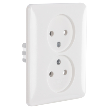 Gira ST55 Inbouw Dubbel Stopcontact Wit