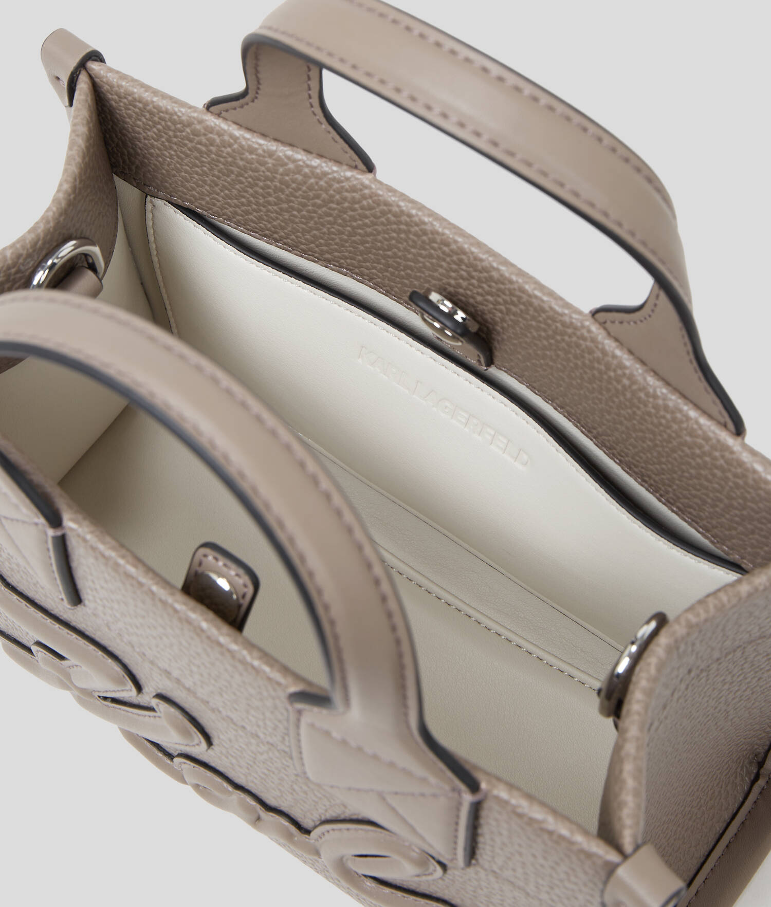 PETIT CABAS EN CUIR GRAINÉ K/SKUARE