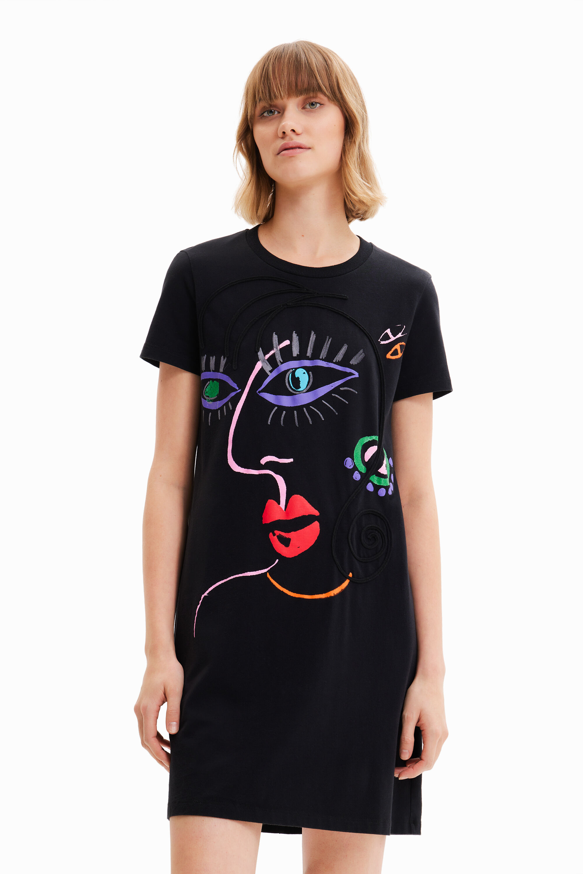 Robe t-shirt visage arty