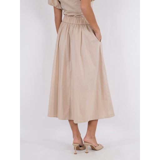 Neo Noir Yara Poplin Nederdel, Dark Sand, 34
