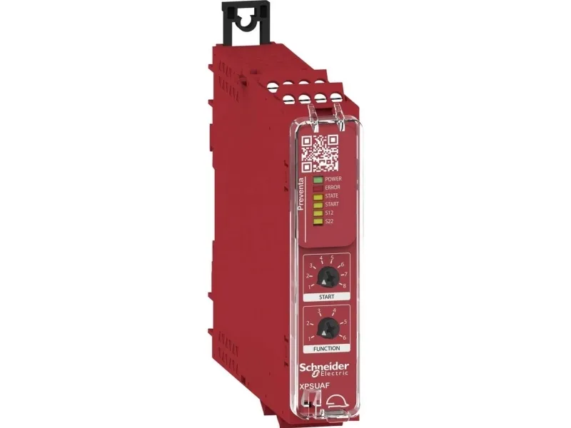 SCHNEIDER ELECTRIC Preventa universal sikkerhedsrelæ for kat. 4 med 2 sikkerhedsindgange og 3xNO udgange m/skrueterminaler og 24V AC/DC