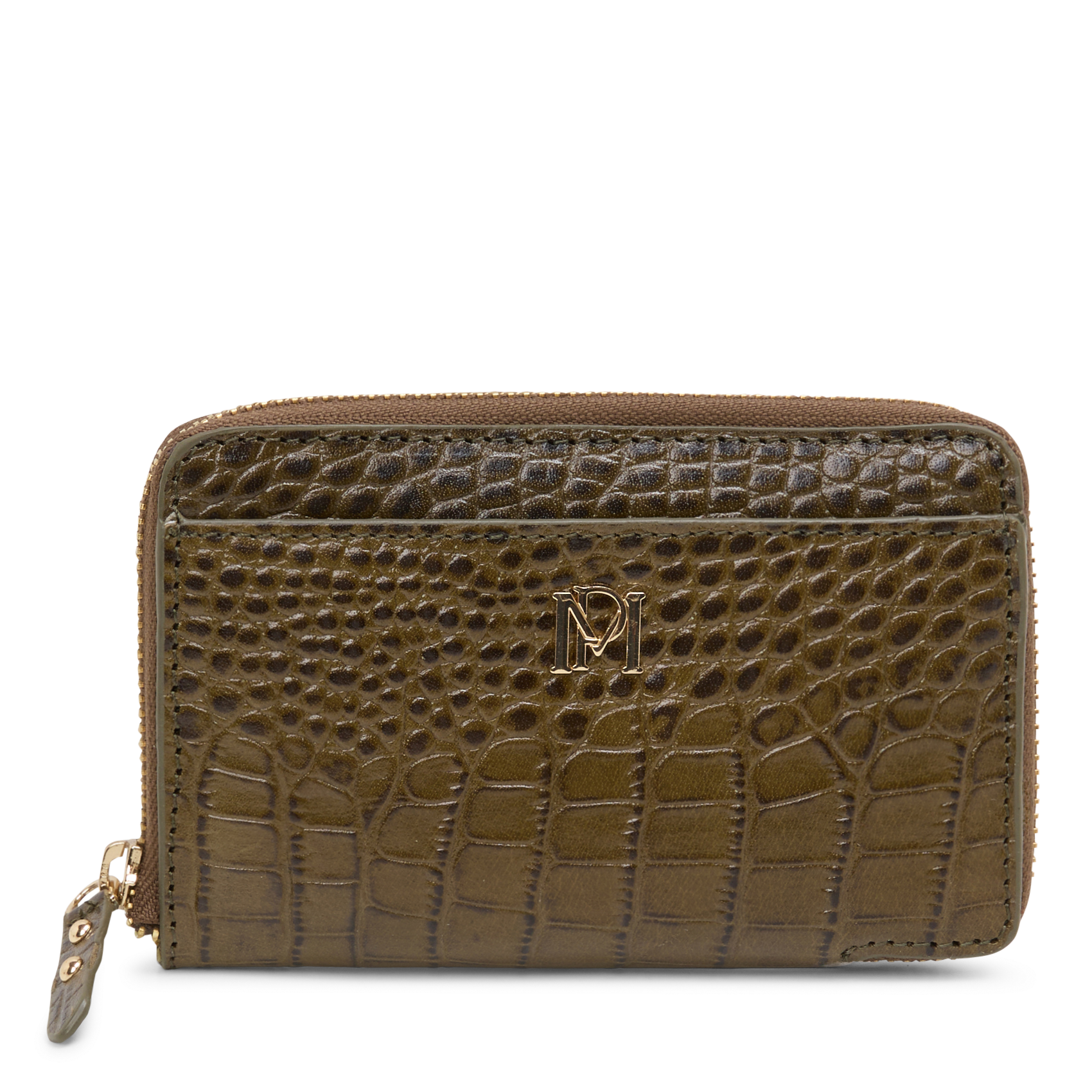EDOUARD - Portefeuille compact en cuir| Kaki
