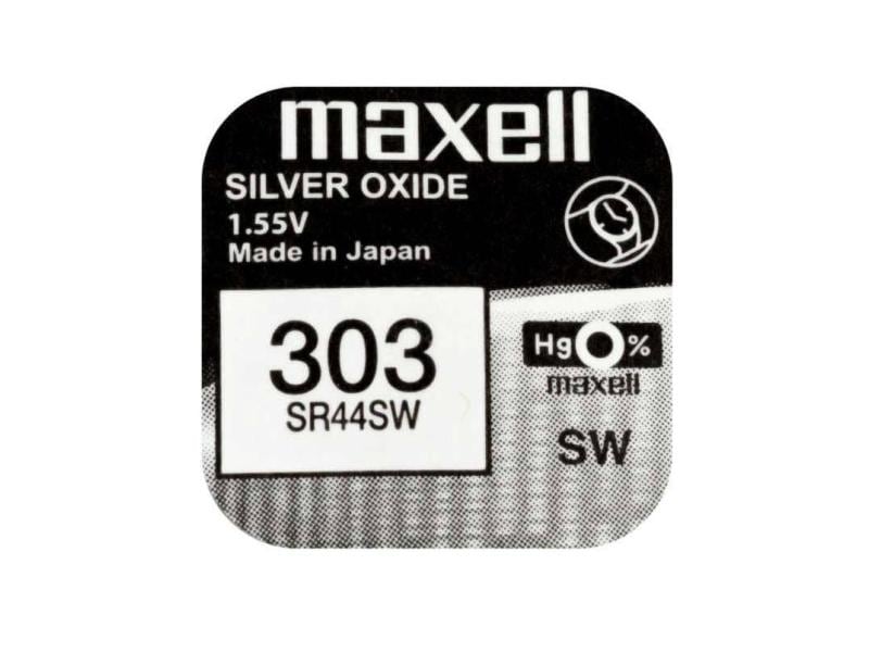 Maxell Europe LTD. Knopfzelle 303 SR44SW , 10 Stück Typ SR44SW (303), 10 Stück
