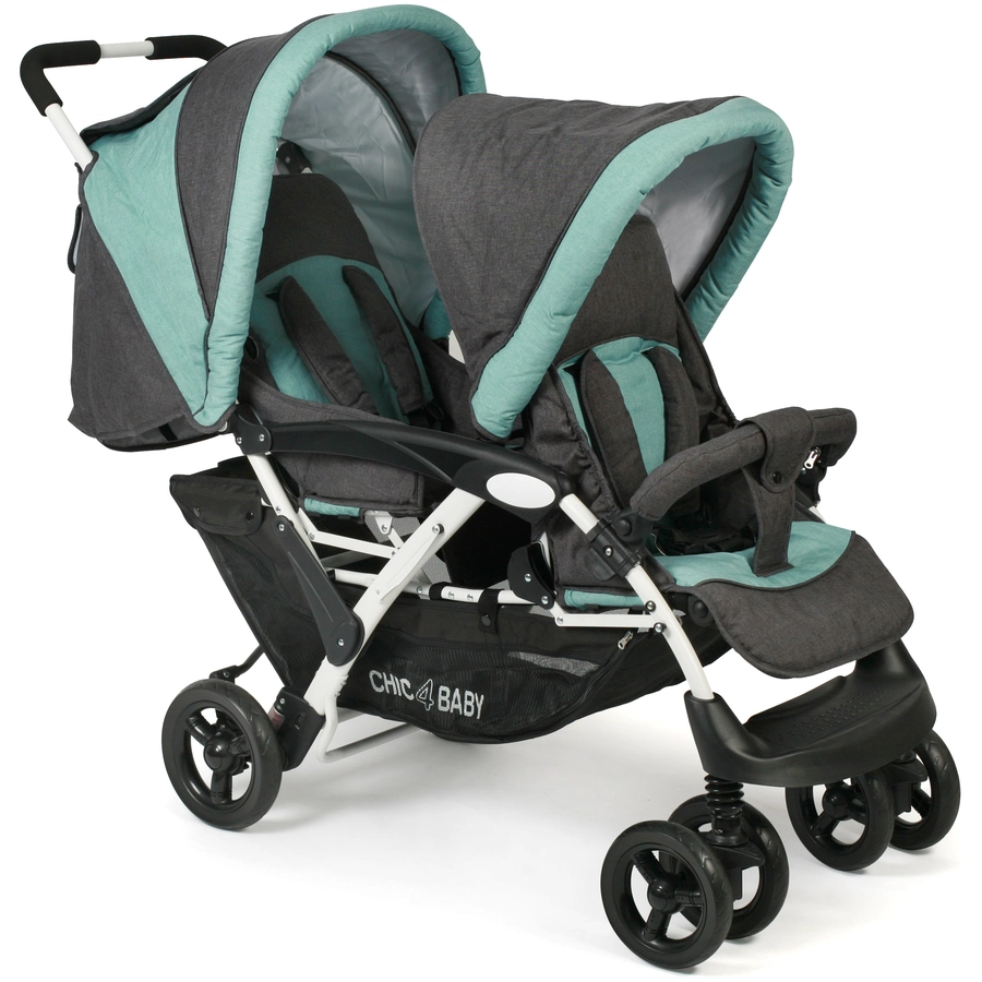 CHIC 4 BABY Geschwisterwagen DUO Melange mint