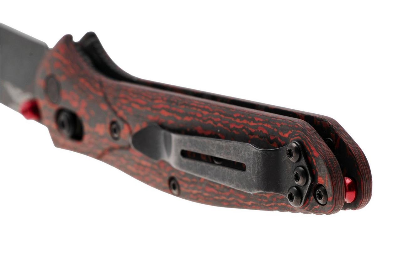 Benchmade Osborne 940BK-2502, DLC Battle Washed CPM MagnaCut, Lava Flow Fatcarbon Carbon Fiber, 2025 Limited Edition zakmes
